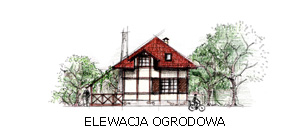 Projekty domw jednorodzinnych: Projekt domu jednorodzinnego na Mazurach. Elewacja ogrodowa